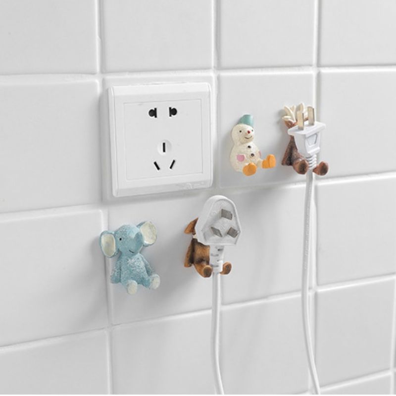 Crochet adhesif mural decoratif singe suspension
