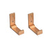    Crochets repliables en tete carree 2pcs dores