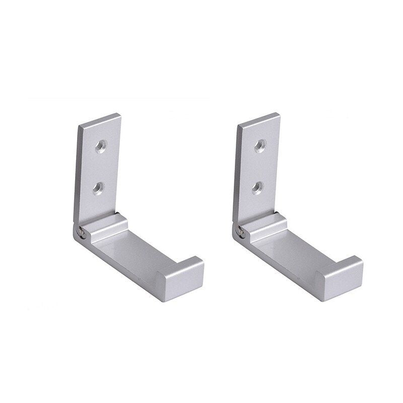    Crochets repliables en tete carree 2pcs gris