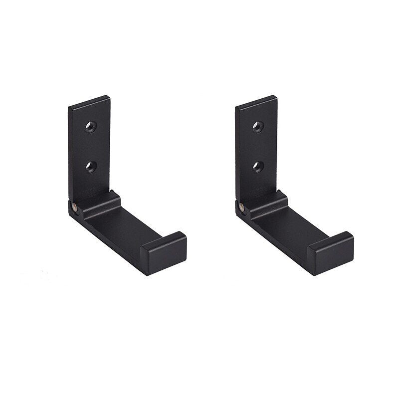 Crochets repliables en tete carree 2pcs noir