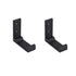 Crochets repliables en tete carree 2pcs noir