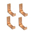    Crochets repliables en tete carree 4pcs dores