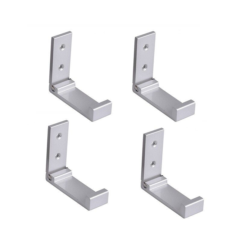    Crochets repliables en tete carree 4pcs gris