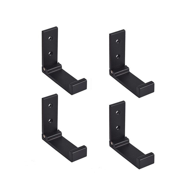    Crochets repliables en tete carree 4pcs noir