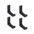    Crochets repliables en tete carree 4pcs noir