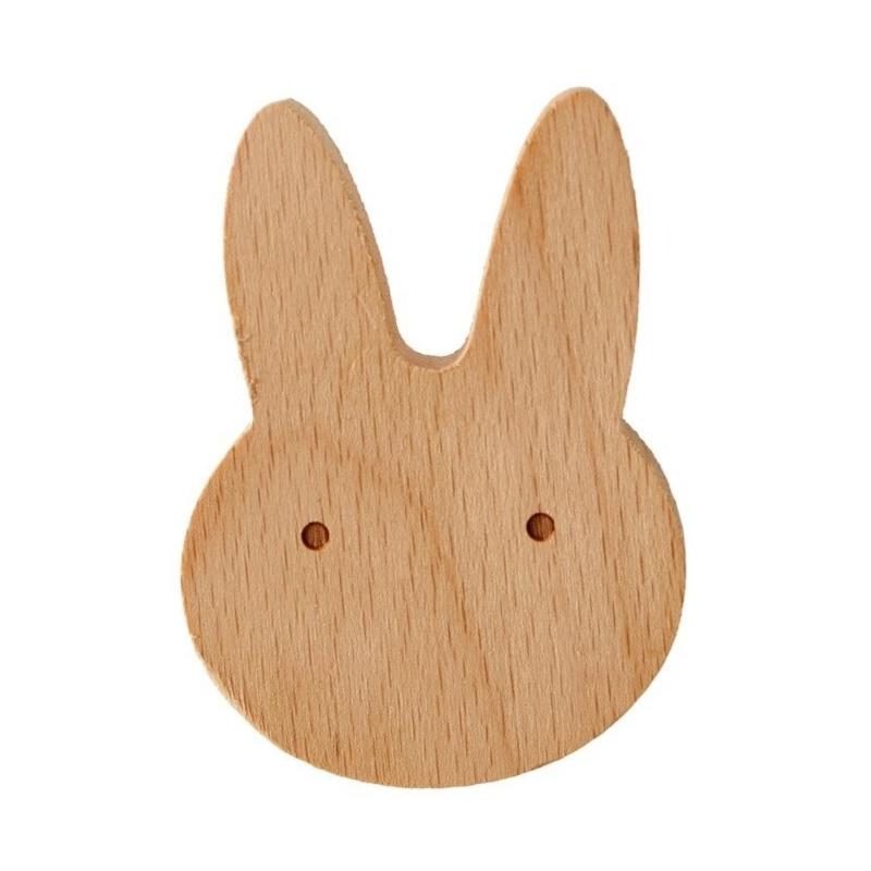 Patère bébé animaux bois lapin