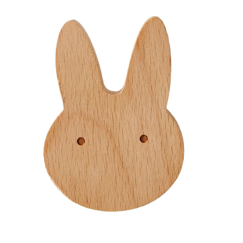 Patère bébé animaux bois lapin
