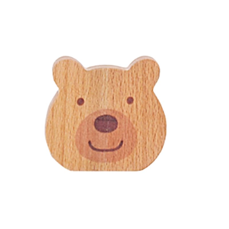 Patère bois enfant ourson