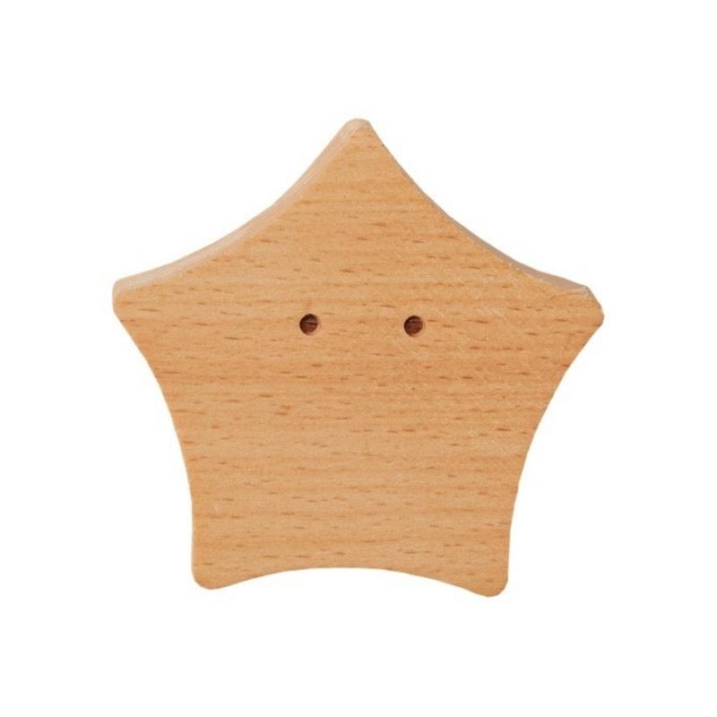Patère design bébé étoile en bois