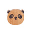Patere en bois mural panda mignon