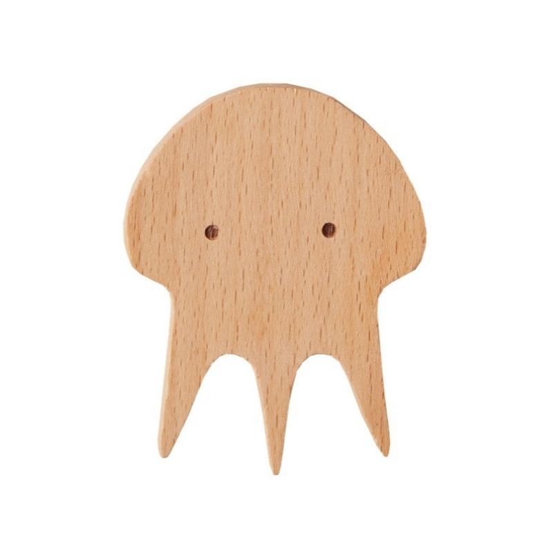 Patère mural chambre bébé en bois méduse