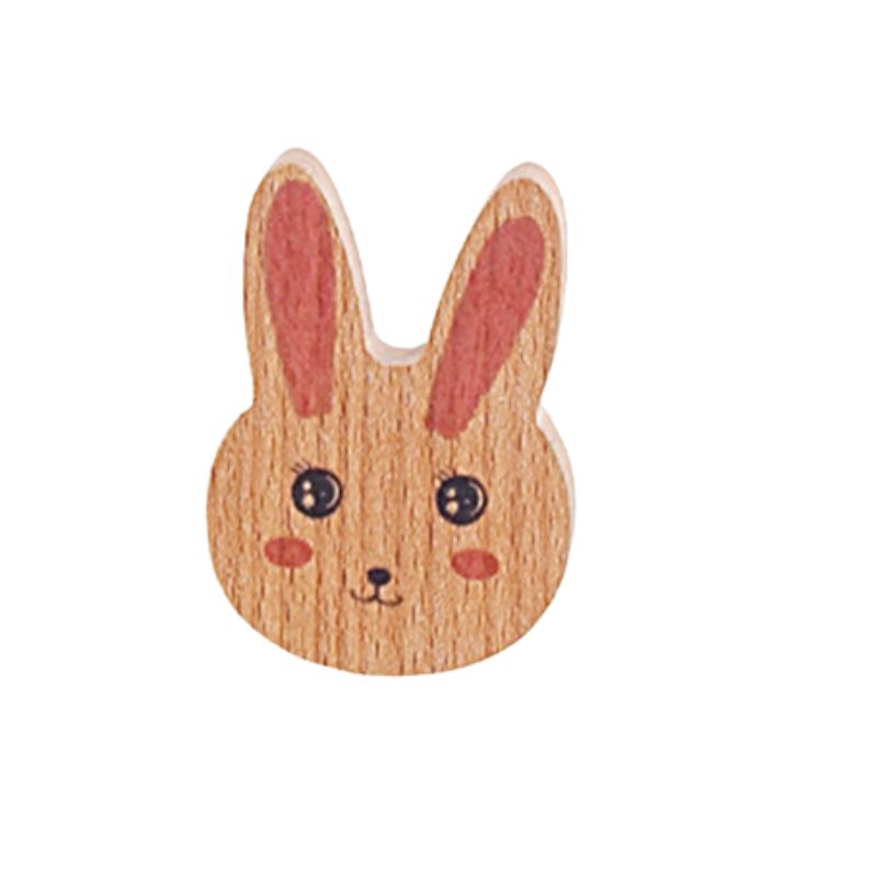 Patere mural en bois lapin pour enfant