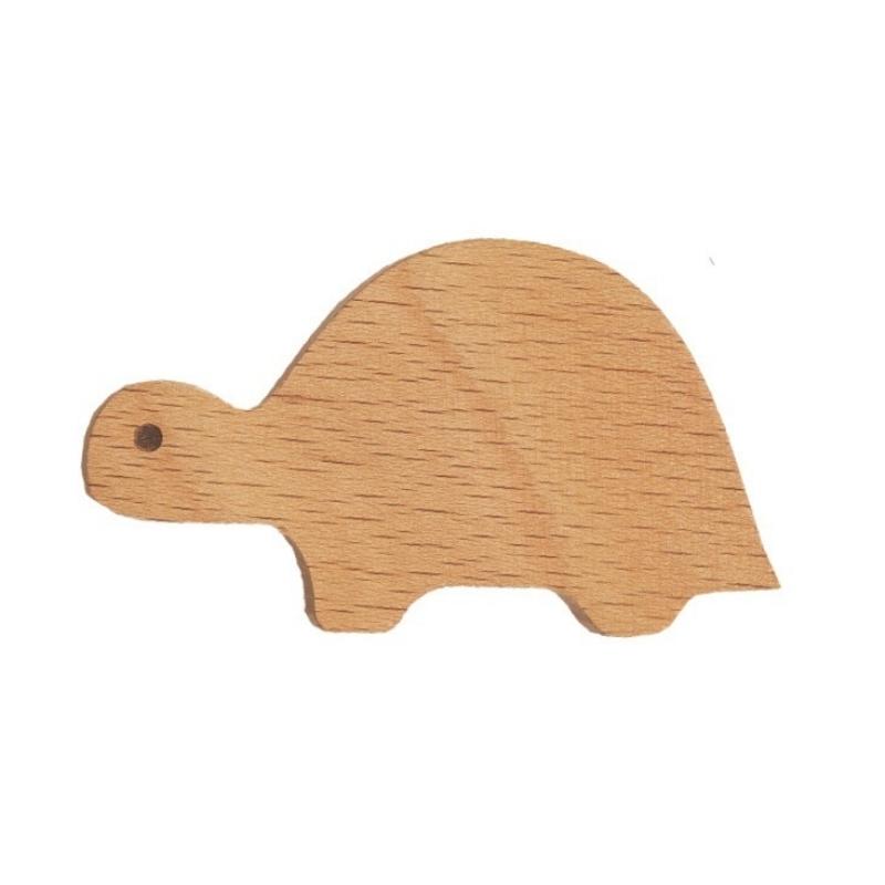 Patère porte mural bébé en bois tortue