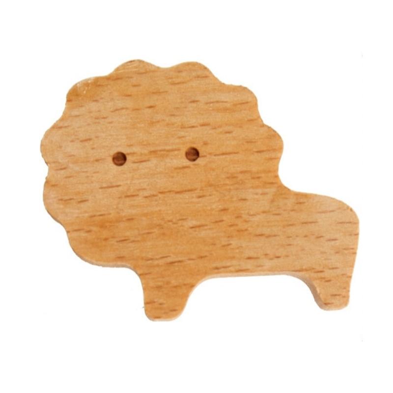 Patère pour bébé bois lion