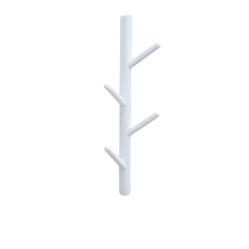 Porte manteau blanc en bois nordique mural