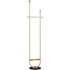     Porte manteau dore sur pied en U