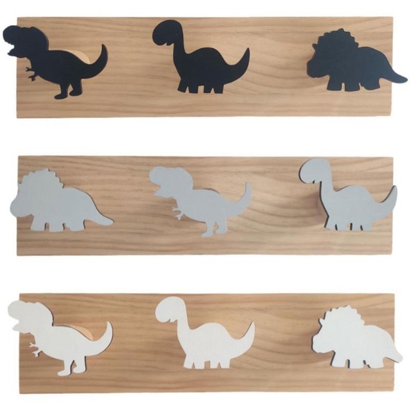Porte manteau en bois jungle pour enfant blanc chambre
