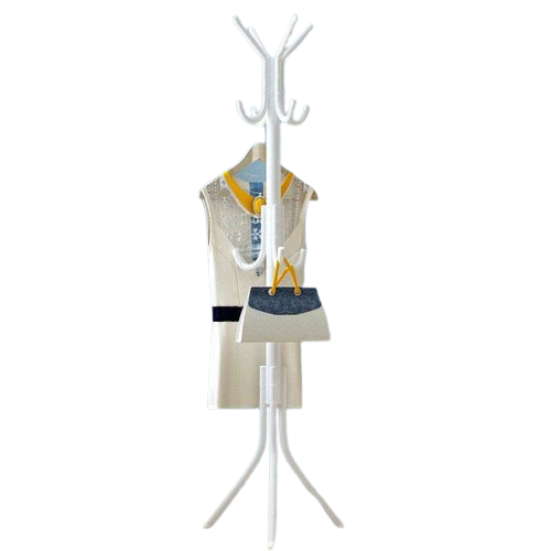Porte manteau en métal sur pied design blanc - Portemanteaux