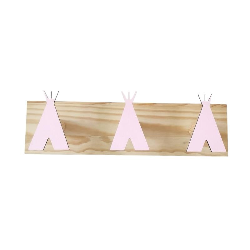 Porte manteau enfant design mural rose