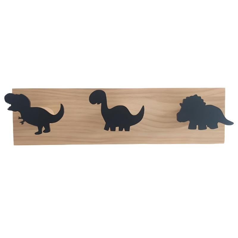 Porte manteau garcon dinosaure noir chambre