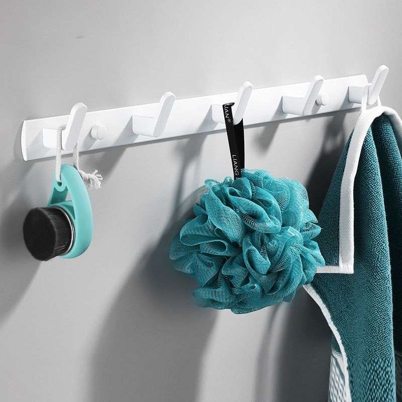 Porte manteau mural design blanc blanche