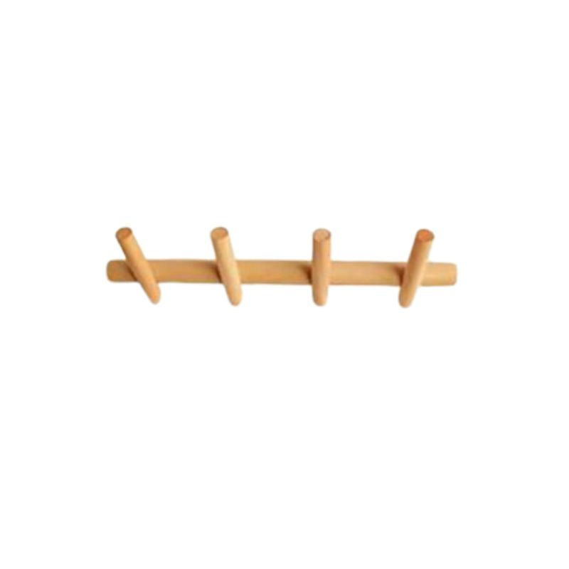   Porte manteau mural en bois avec 4 crochets