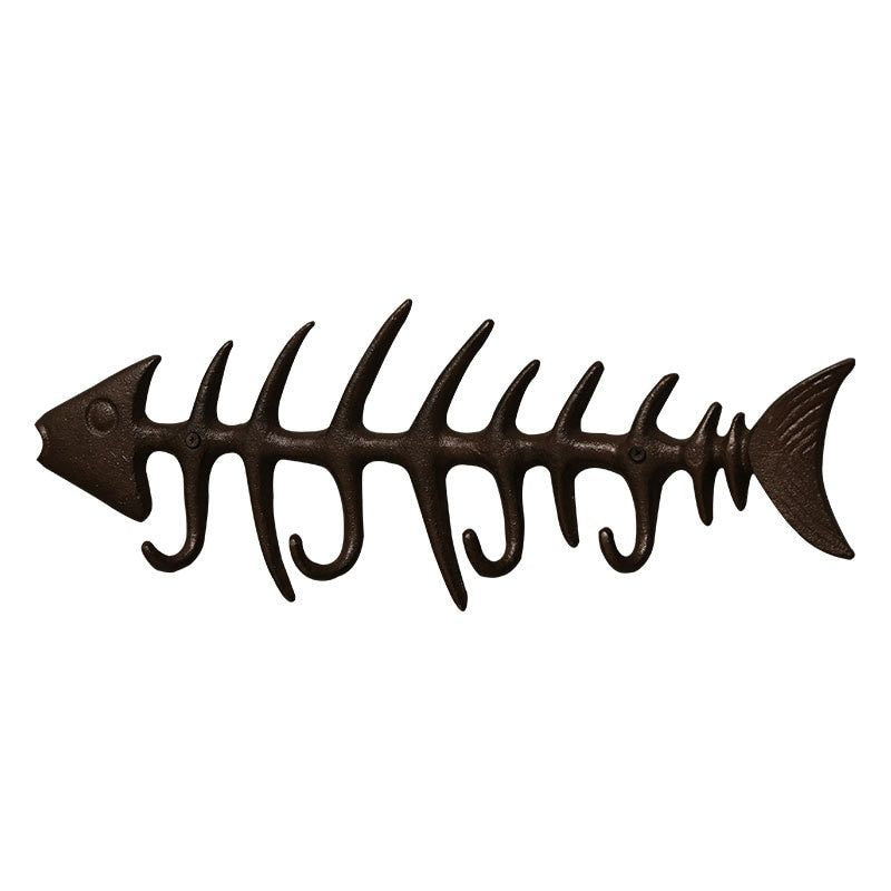 Porte manteau mural industriel design poisson