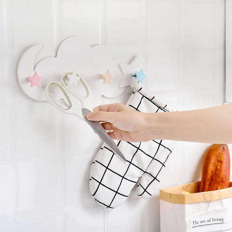 Porte manteau nuage en bois enfant chambre