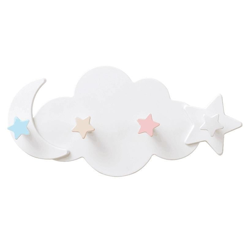 Porte manteau nuage en bois enfant