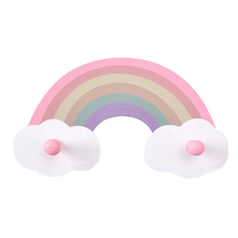 Porte manteau original design arc en ciel enfant