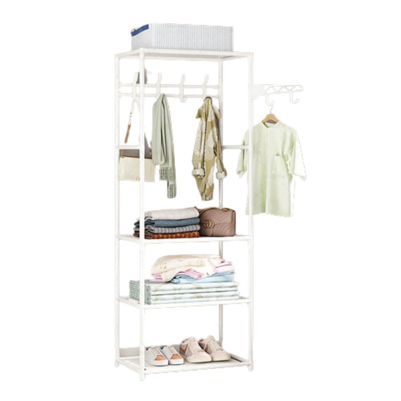    Porte manteau etagere au sol blanc