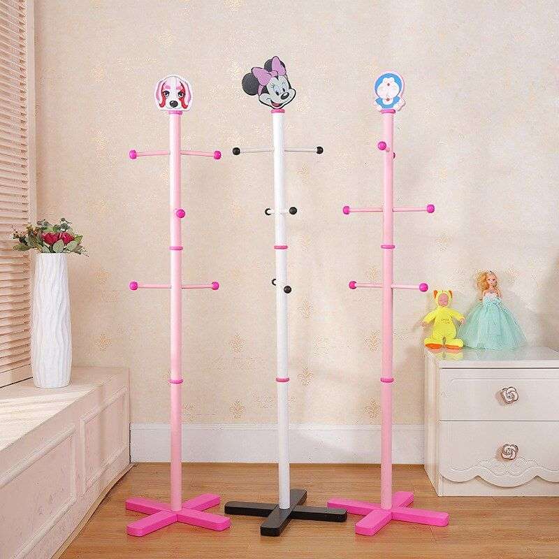 Porte manteau sur pied enfant mignon chien rose fille chambre