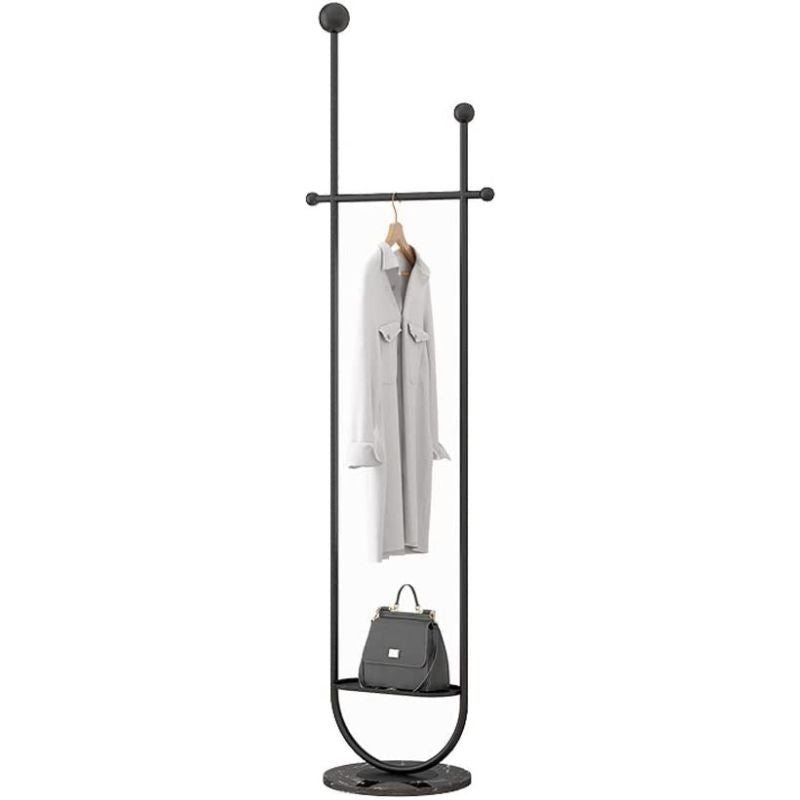 Porte manteau sur pied noir en U