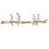 Porte manteaux 4 crochets oiseaux mural blanc