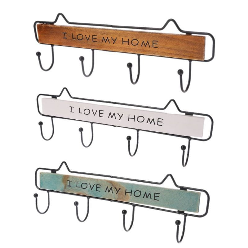 Porte manteaux style industriel home bleu entree
