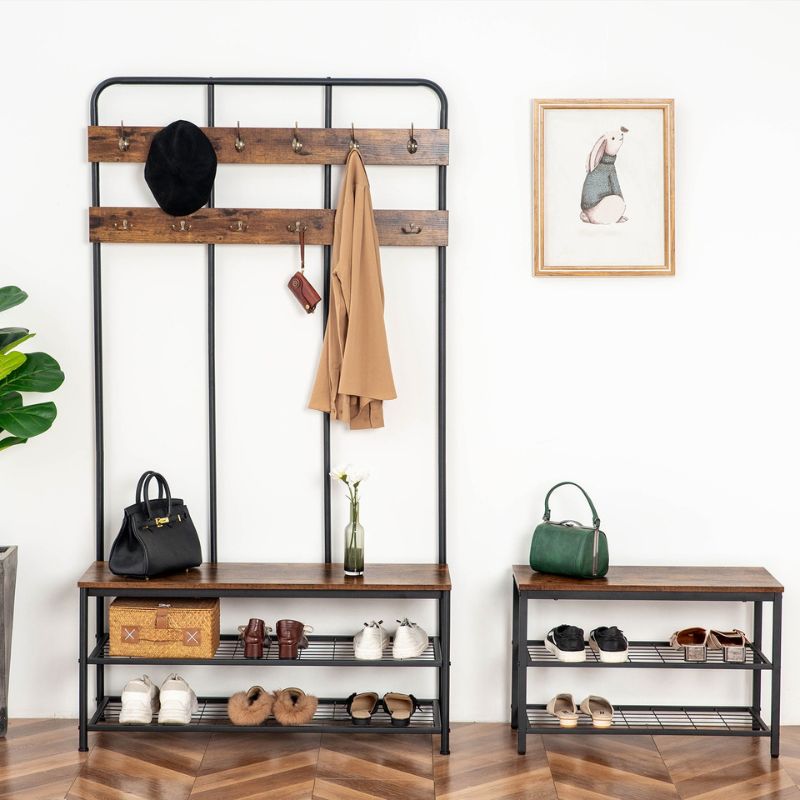 banc porte manteau entrée chaussure