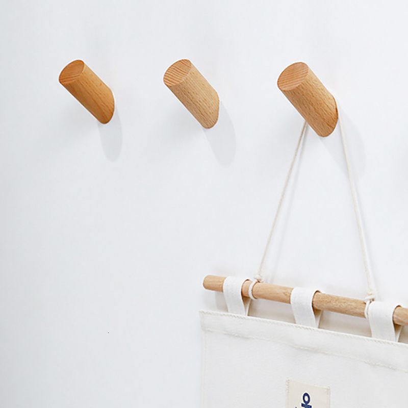 crochet mural porte manteau bois