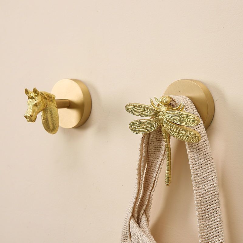 patère doré animaux design