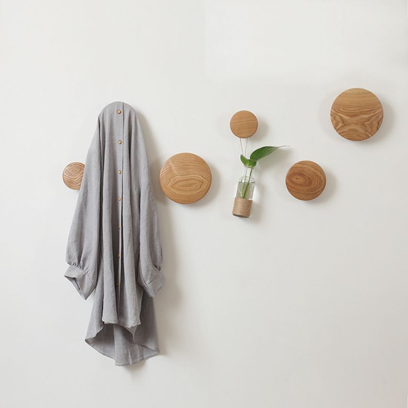 patere ronde bois mural