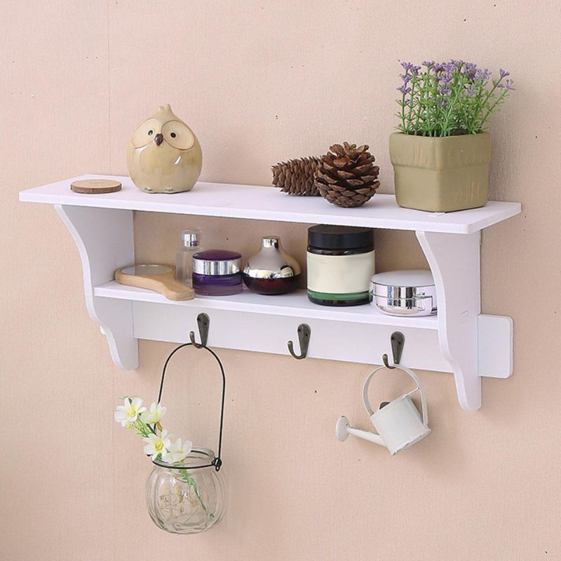 porte manteau bois blanc mur
