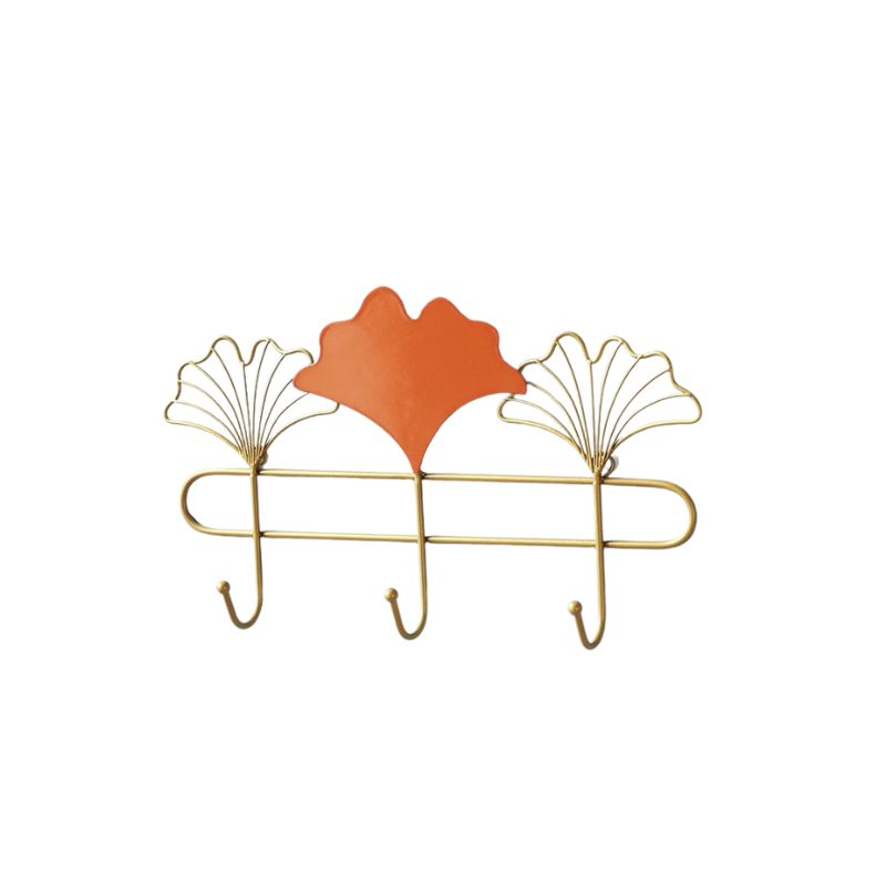 porte manteau dore mural orange
