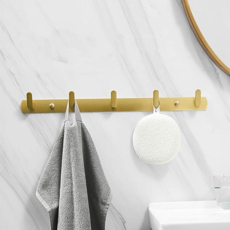 porte manteau mural dore art