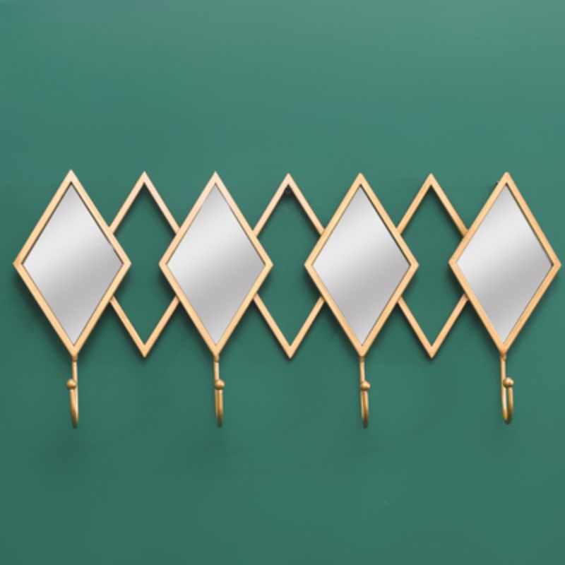 porte manteaux miroir doré